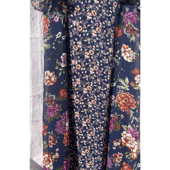Xhilaration Off The Shoulder Maxi Dress Boho Peasant Bloomcore Fairycore Size M - Picture 7 of 9
